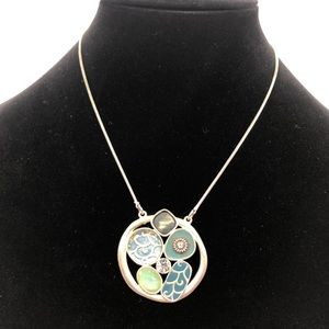 Bohm Silver Tone Boho Necklace w/ Pendant